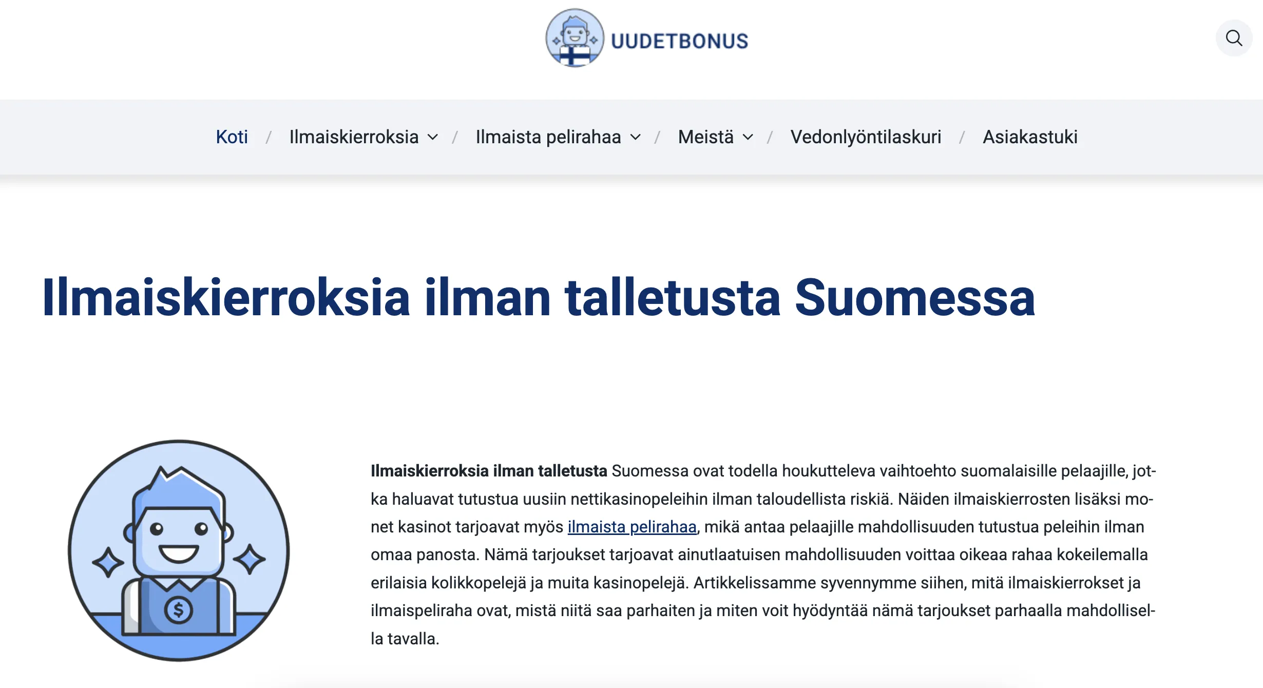 UudetBonus Becomes the Leading Ranking of Online Casino Bonuses for Finnish Players, According to Independent